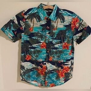 The Children's Place boys button down printed shirt size 10-12